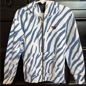 Aviator Nation Kids Blue Zebra Hoodie